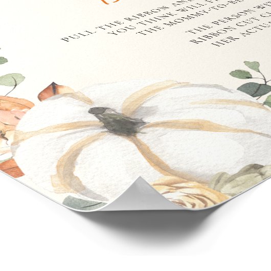 Pumpkin Hoe groot is mama's buikdouche Spelbord Poster (Hoek)