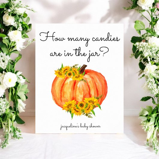 Pumpkin Hoeveel Snoepjes in de pot Poster