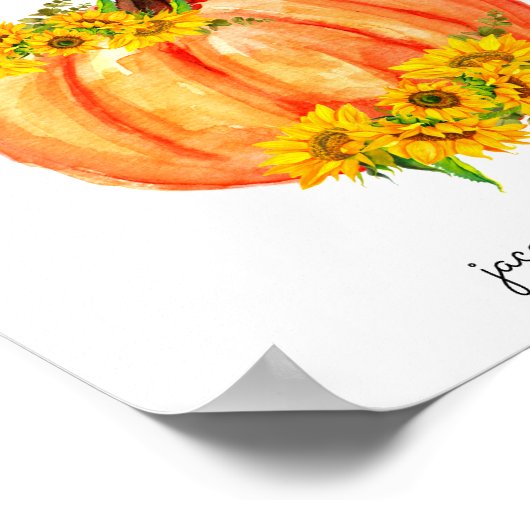 Pumpkin Hoeveel Snoepjes in de pot Poster (Hoek)