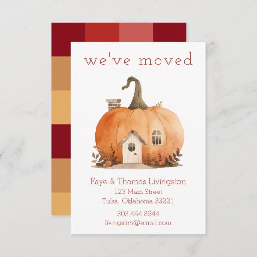 Pumpkin Home Bewegende aankondiging (Voorkant / Achterkant)