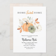 Pumpkin Home Sweet Home Housewarming Party