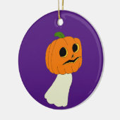 Pumpkin-hoofdspook Keramisch Ornament (Links)