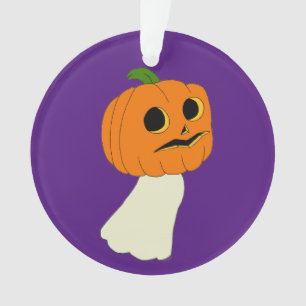 Pumpkin-hoofdspook Ornament