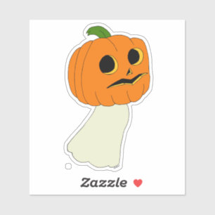 Pumpkin-hoofdspook Sticker