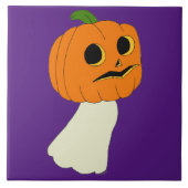 Pumpkin-hoofdspook Tegeltje (Voorkant)