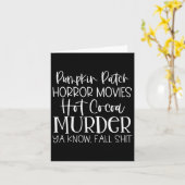 Pumpkin Horror Films Hot Cocoa Murder Ya Know Fal Kaart (Gele Bloem)