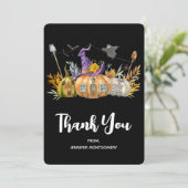 Pumpkin House met Ghost & Bats Dank u wel Bedankkaart (Staand voorkant)