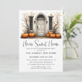 Pumpkin Housewarming Party Home Sweet Home Kaart (Staand voorkant)