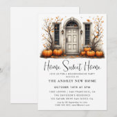 Pumpkin Housewarming Party Home Sweet Home Kaart (Voorkant / Achterkant)