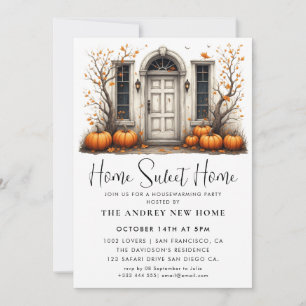 Pumpkin Housewarming Party Home Sweet Home Kaart