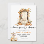 Pumpkin Housewarming Party Home Sweet Home Kaart (Voorkant)