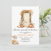 Pumpkin Housewarming Party Home Sweet Home Kaart (Staand voorkant)