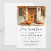 Pumpkin Housewarming Party Home Sweet Home Kaart (Voorkant / Achterkant)