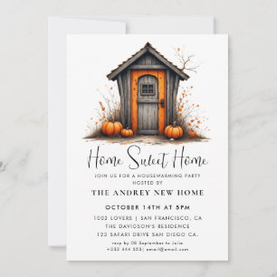 Pumpkin Housewarming Party Home Sweet Home Kaart
