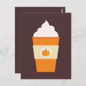 Pumpkin-ijslatkoffie Briefkaart (Voorkant / Achterkant)