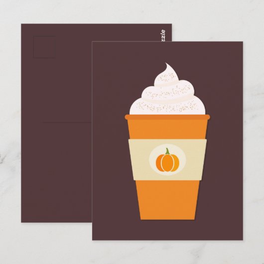 Pumpkin-ijslatkoffie Briefkaart (Voorkant / Achterkant)