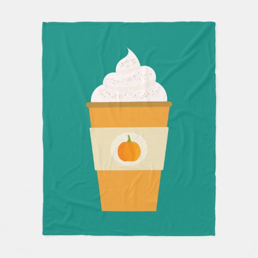 Pumpkin-ijslatkoffie Fleece Deken (Voorkant)
