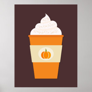 Pumpkin-ijslatkoffie Poster