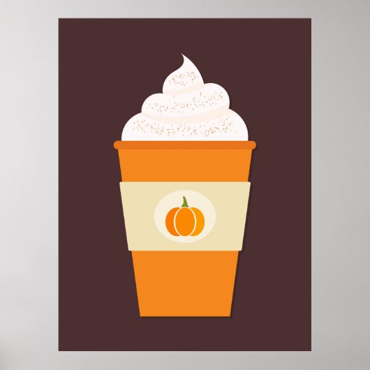 Pumpkin-ijslatkoffie Poster (Voorkant)
