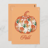 Pumpkin in a Chrysanthemum Pattern Briefkaart (Voorkant / Achterkant)