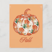 Pumpkin in a Chrysanthemum Pattern Briefkaart (Voorkant)