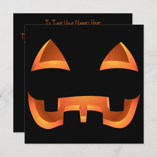 Pumpkin Invitations Custom Halloween Kaarten (Voorkant / Achterkant)