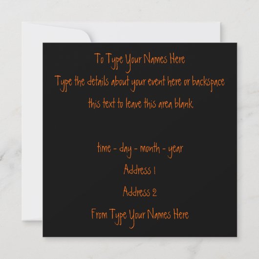 Pumpkin Invitations Custom Halloween Kaarten (Achterkant)