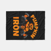 Pumpkin Iron Halloween Gym Workout Lifting Pun Fun Fleece Deken (Voorkant (Horizontaal))