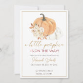 Pumpkin is onderweg naar het baby shower van de fl kaart (Voorkant)