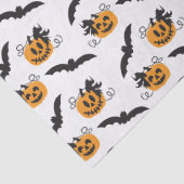 Pumpkin Jack O Lantern Bat Pattern Black Sinaasapp Tissuepapier (Detail)