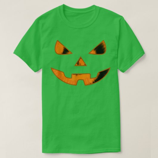 Pumpkin Jack O' Lantern Face, Evil Smile, Halowee T-shirt (Design voorkant)