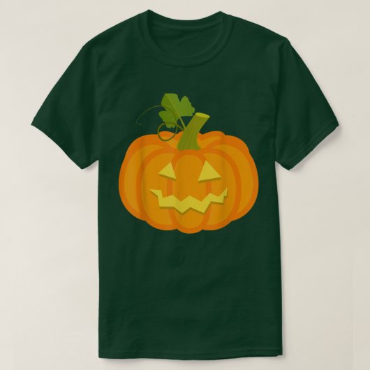 Pumpkin Jack O' Lantern Face, Evil Smile, Halowee T-shirt (Design voorkant)