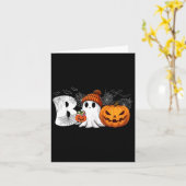 Pumpkin Jack O Lantern Ghost Boo Halloween Kostuum Kaart (Gele Bloem)