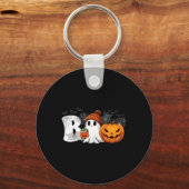 Pumpkin Jack O Lantern Ghost Boo Halloween Kostuum Sleutelhanger (Voorkant)