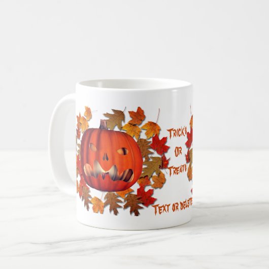Pumpkin Jack O Lantern Halloween Persoonlijk Koffiemok (Voorkant links)