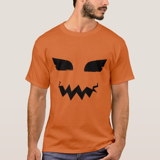 Pumpkin Jack o Lantern Halloween Scary Face T-shirt (Voorkant)