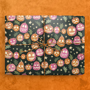 Pumpkin Jack-o'-lantern Parade Patroon Cadeaupapier