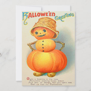Pumpkin Jack O' Lantern Snowman