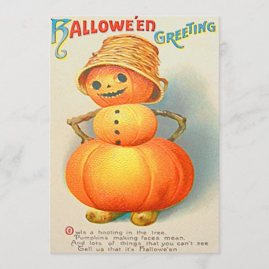 Pumpkin Jack O' Lantern Snowman (Voorkant)