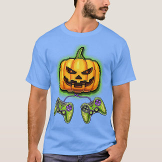 Pumpkin Jack-O-Lantern videospelcontroller Hallo T-shirt