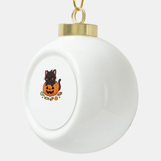 Pumpkin Kat Parade Essential T-shirt Keramische Bal Ornament (Rechts)
