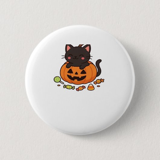 Pumpkin Kat Parade Essential T-shirt Ronde Button 5,7 Cm (Voorkant)