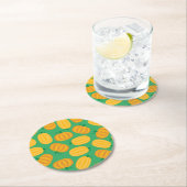 Pumpkin Kids Birthday Party Ronde Kartonnen Onderzetter (Insitu)