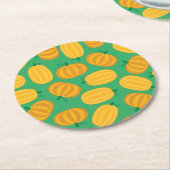 Pumpkin Kids Birthday Party Ronde Kartonnen Onderzetter (Gebogen)