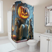 Pumpkin King Douchegordijn (In situ)