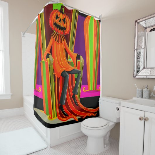 Pumpkin King Douchegordijn (In situ)