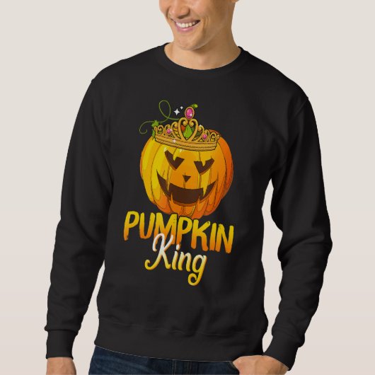 Pumpkin King Funny Halloween Costume Trui (Voorkant)
