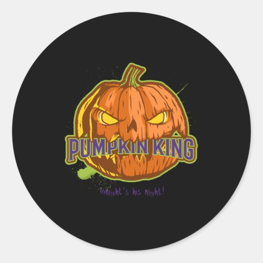 Pumpkin King Tonight Ronde Sticker (Voorkant)