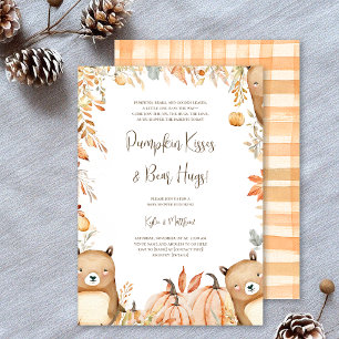 Pumpkin Kisses & Beer Hugs Baby shower Uitnodiging