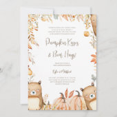 Pumpkin Kisses & Beer Hugs Baby shower Uitnodiging (Voorkant)